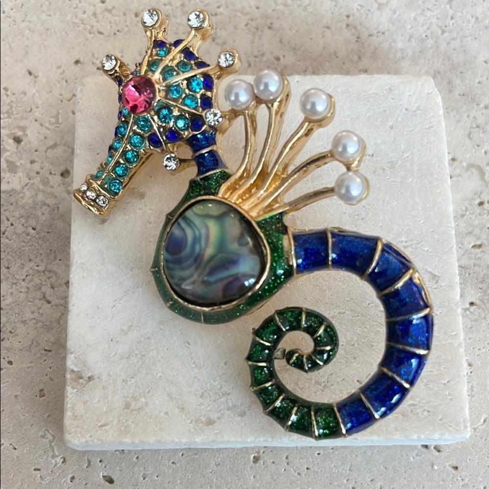Saks Fifth Avenue Multicolor Seahorse Brooch